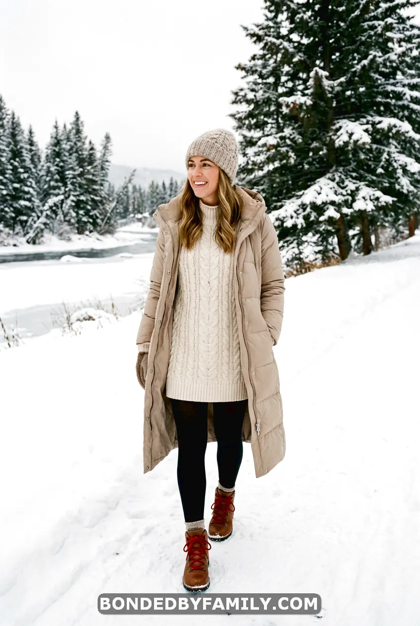 winter baby shower guest outfit