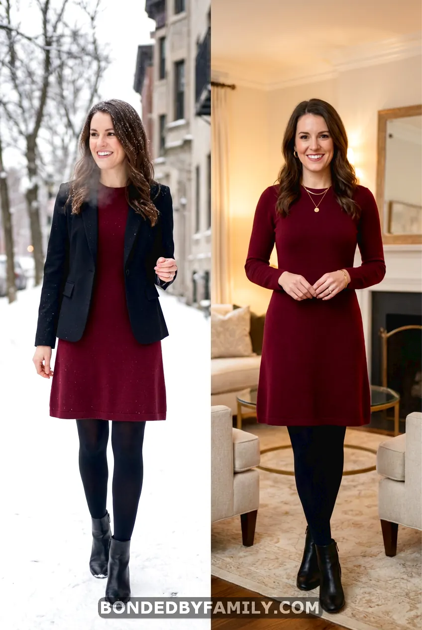 winter baby shower guest outfit