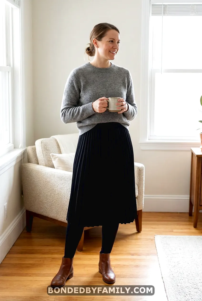 winter baby shower guest outfit