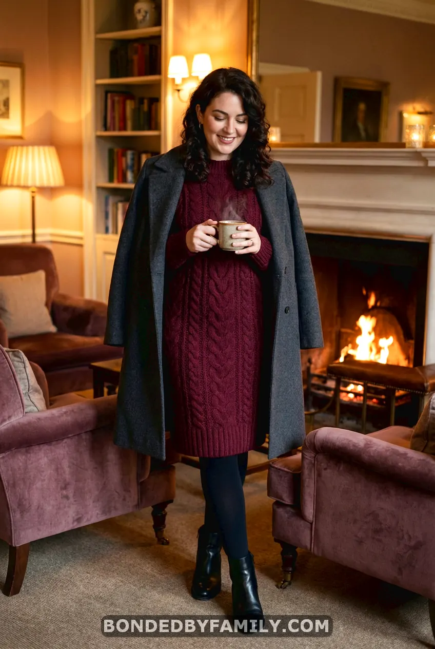 winter baby shower guest outfit