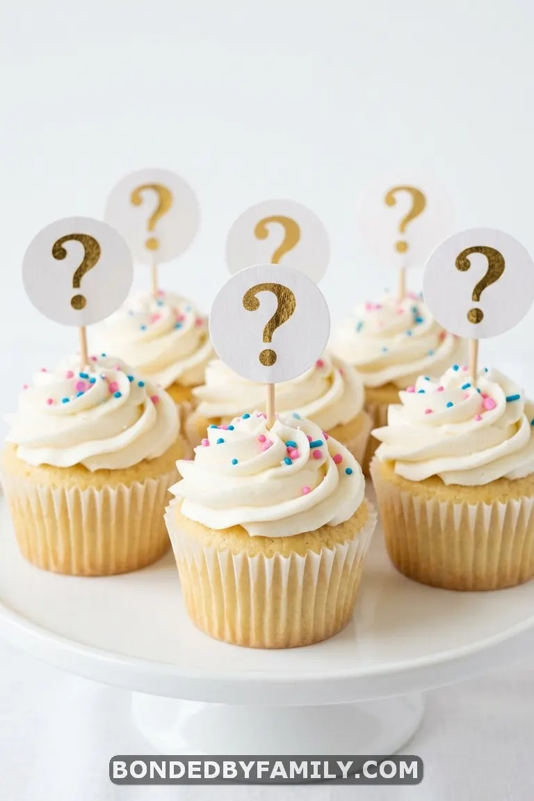gender reveal cupcakes
