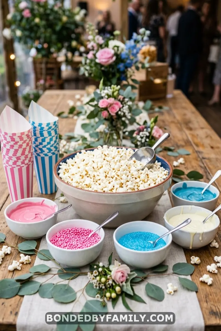 gender reveal food table