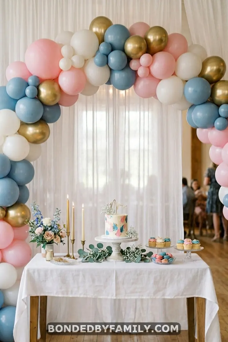 gender reveal food table
