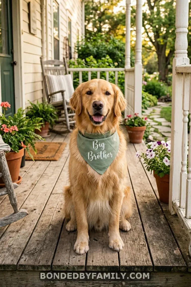 baby announcing ideas with dogs