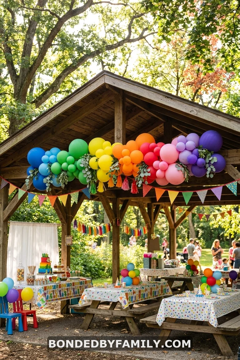 park pavilion decorations birthday