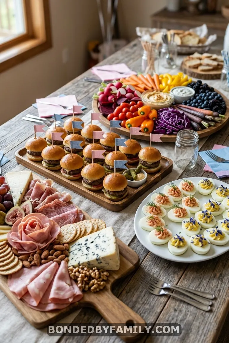 gender reveal food table