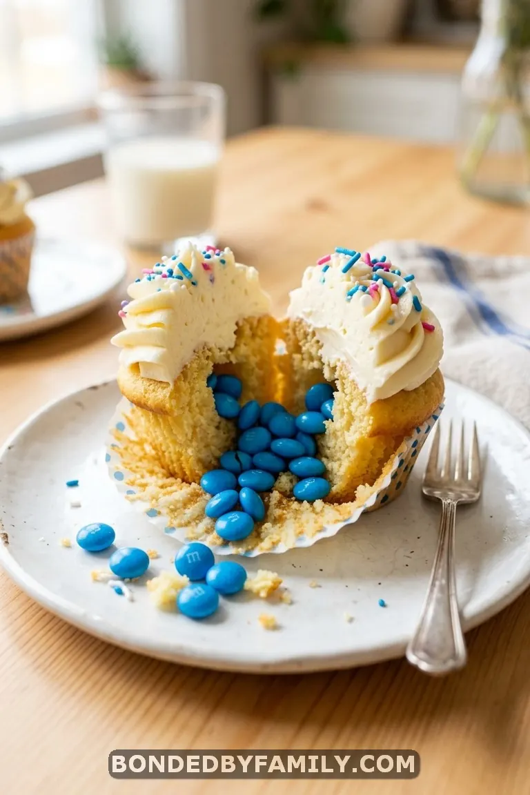 gender reveal cupcakes
