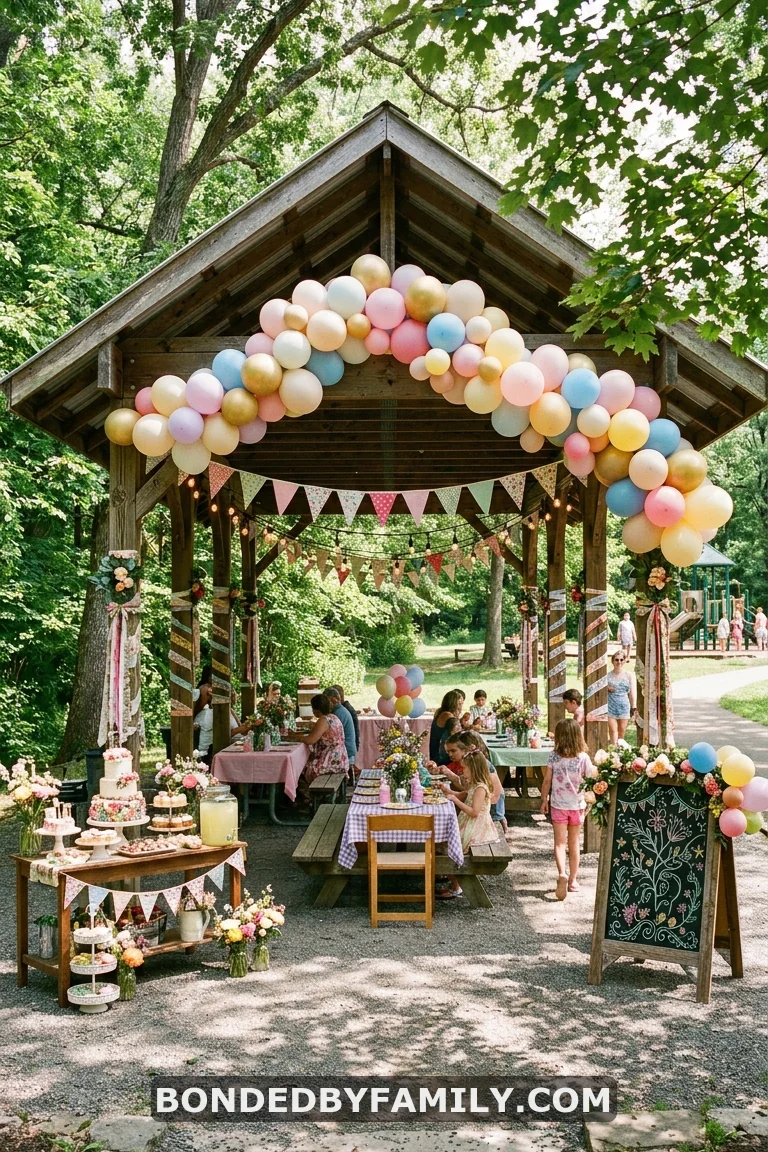 park pavilion decorations birthday