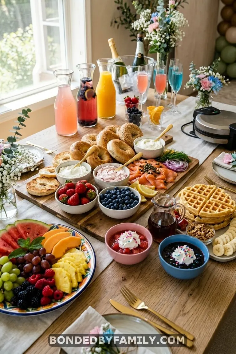 gender reveal food table