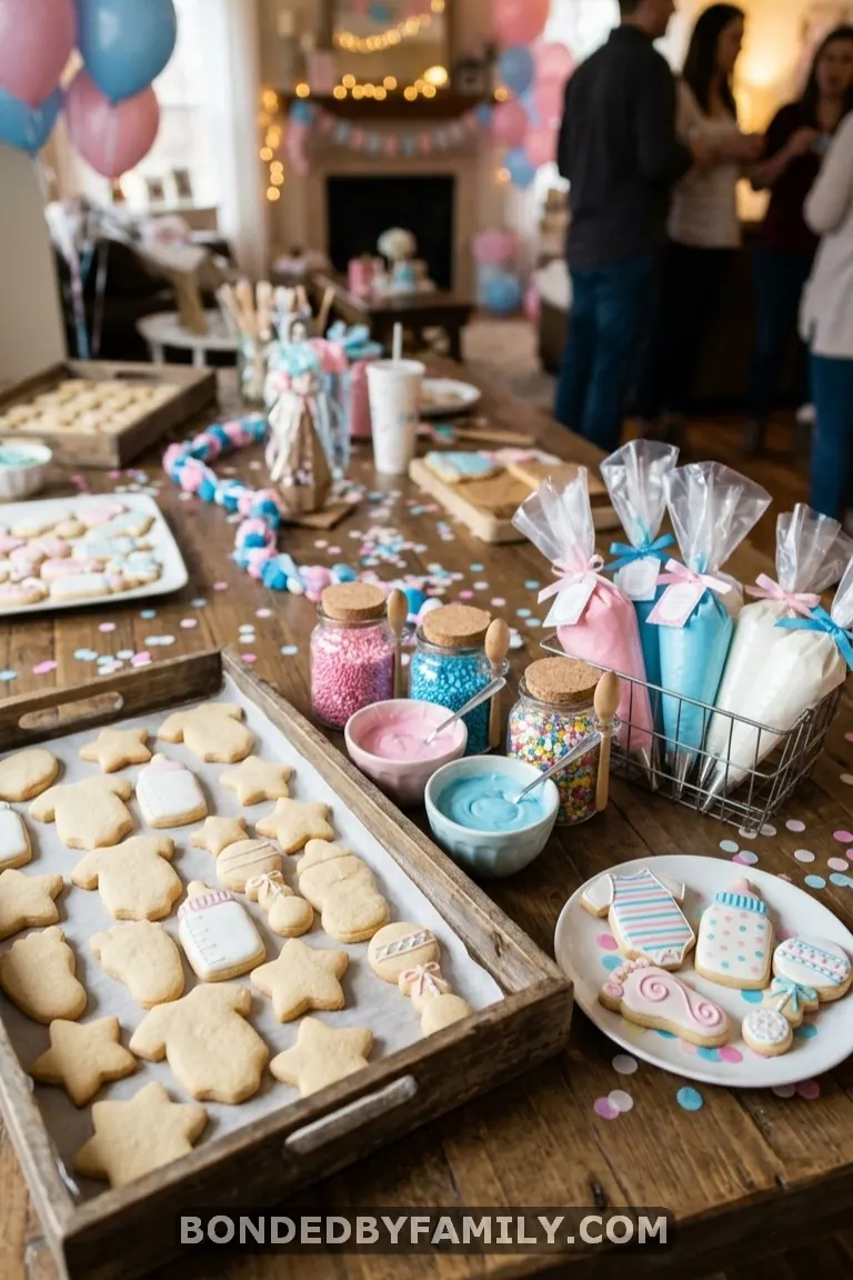 gender reveal food table