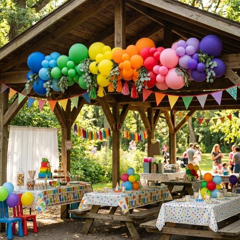 park pavilion decorations birthday