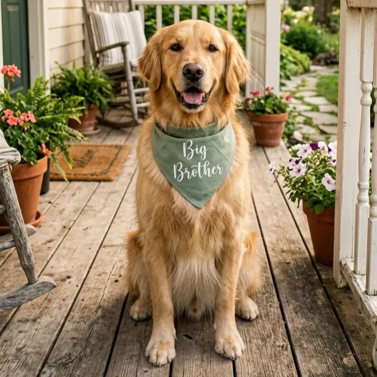 baby announcing ideas with dogs