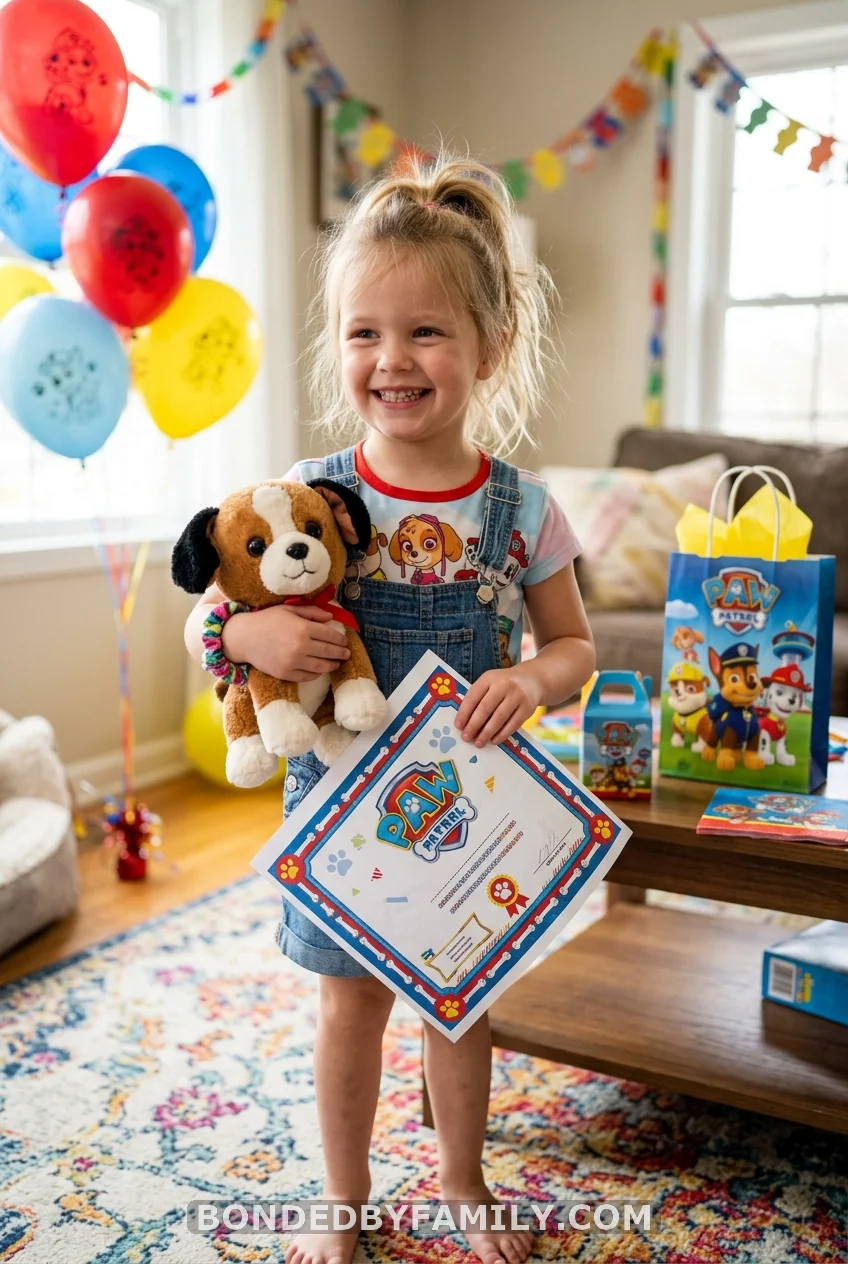 The Puppy Adoption Certificate Party Favor