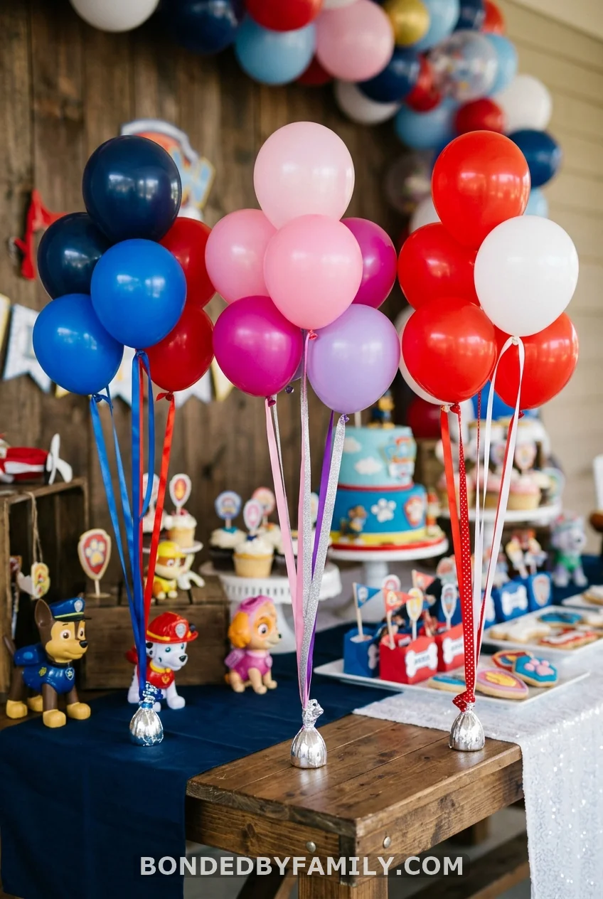 Color-Coded Balloon Clusters by Character