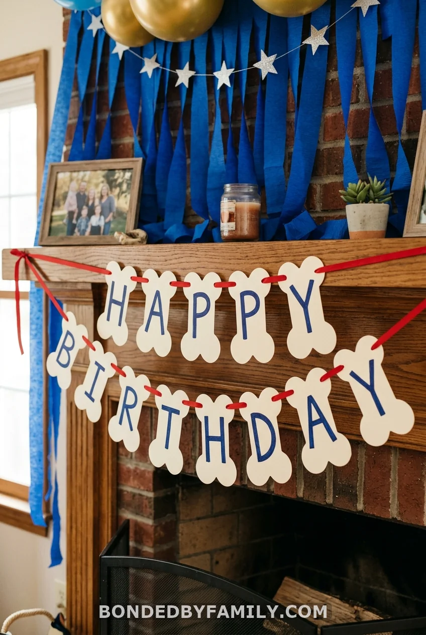 DIY Dog Bone Birthday Banner