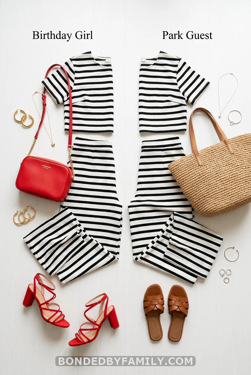 Black and White Stripe Co-Ord: Birthday Girl vs. Guest Styling