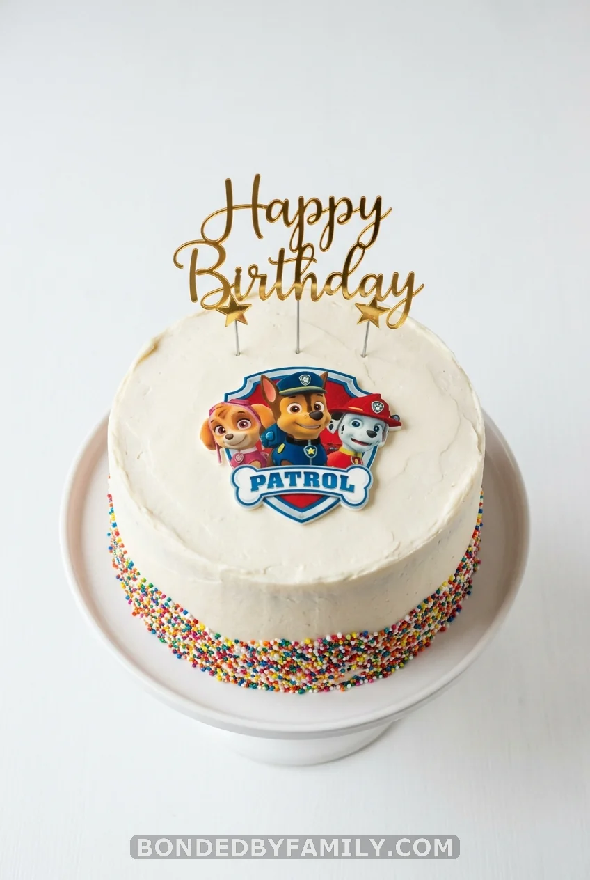 The Paw Patrol Sprinkle Cake