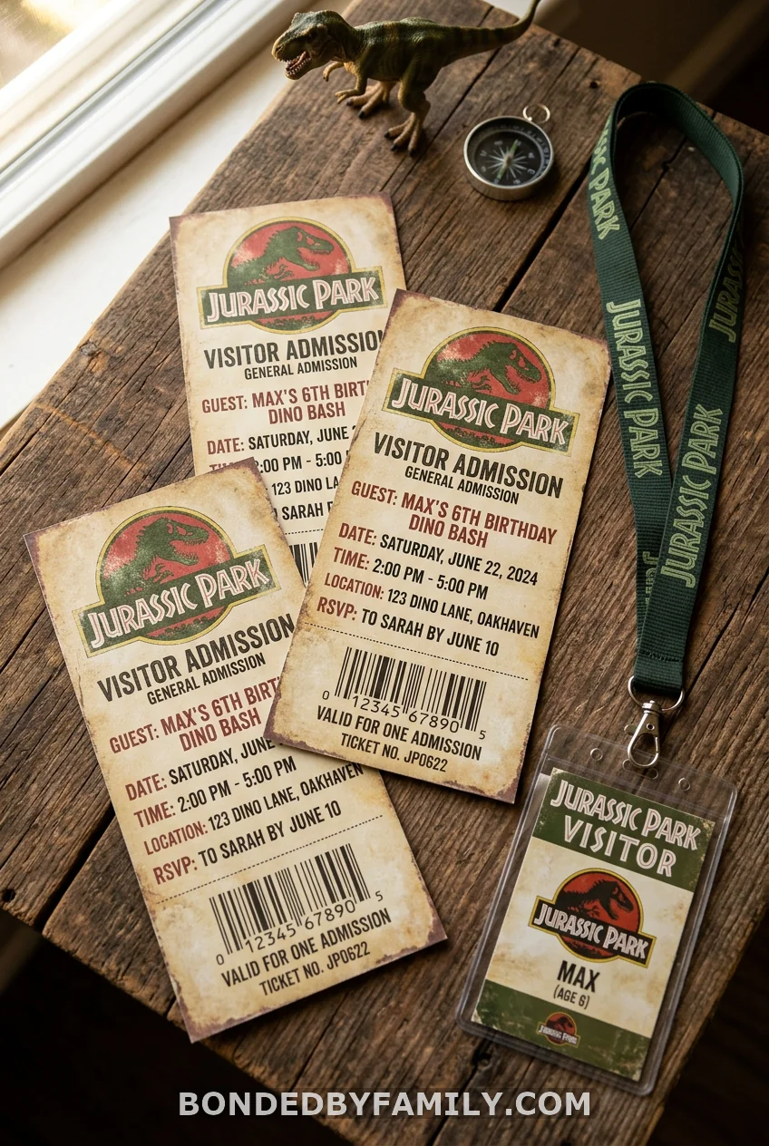 Park Admission Ticket Invitations