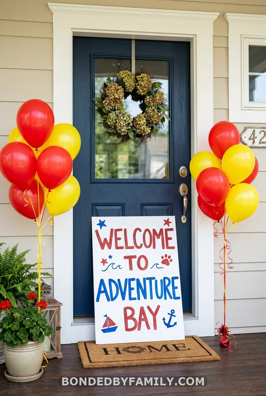 "Welcome to Adventure Bay" Foam Board Sign