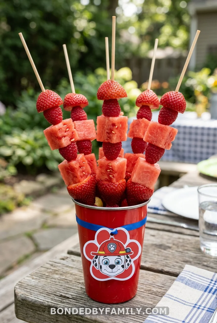 Marshall's Firetruck Fruit Kabobs