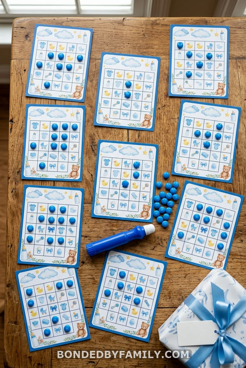 Baby Shower Bingo — Boy Blue Edition