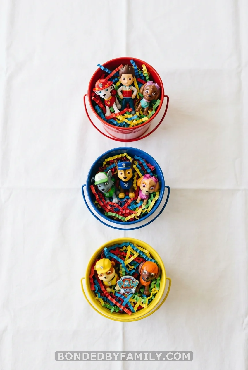 Dollar Tree Tin Bucket Centerpieces