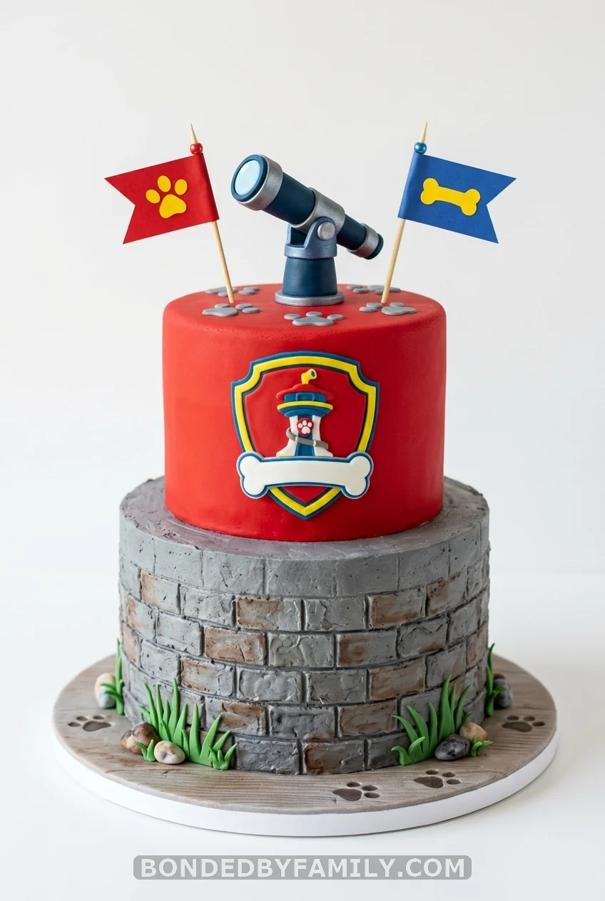 Two-Tier Lookout Tower Cake