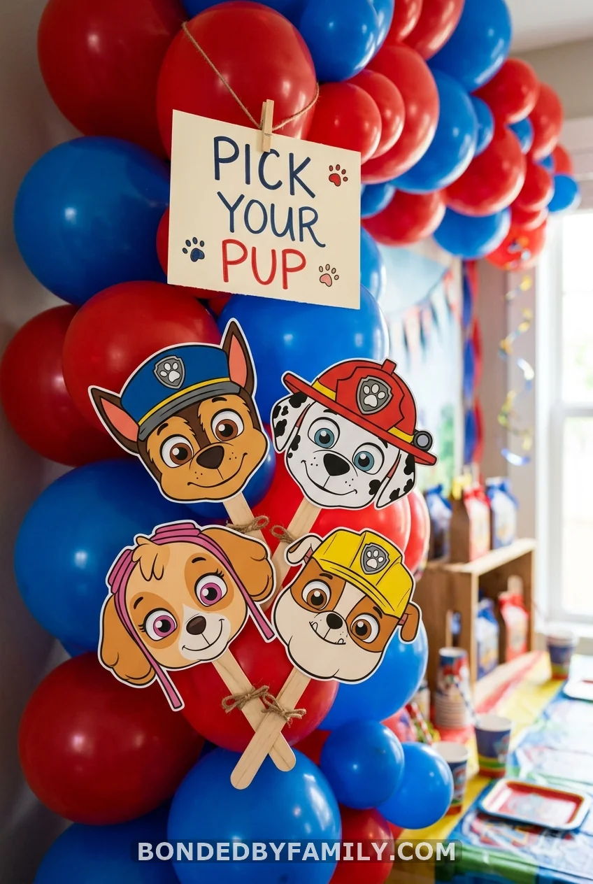 Character Mask Photo Booth Wall