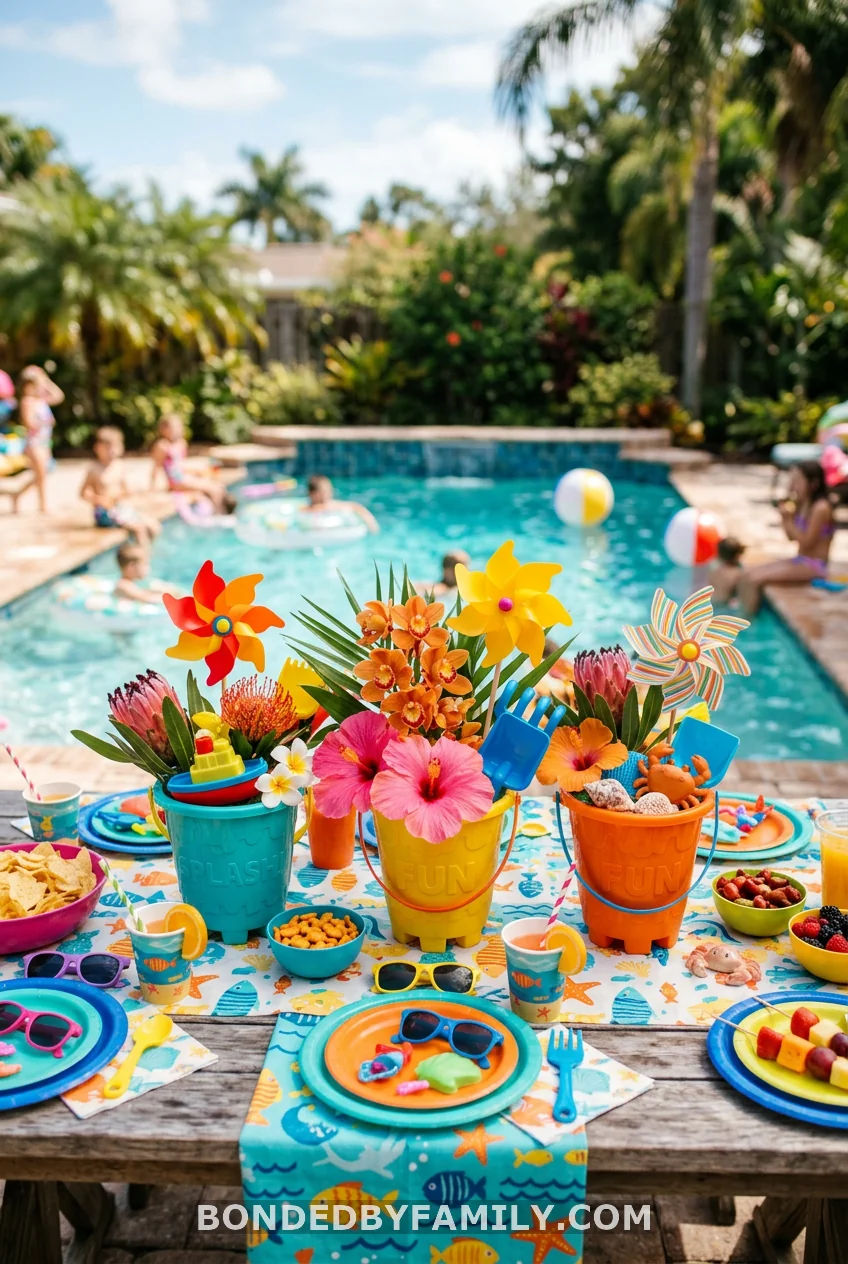 Sand Bucket Centerpieces