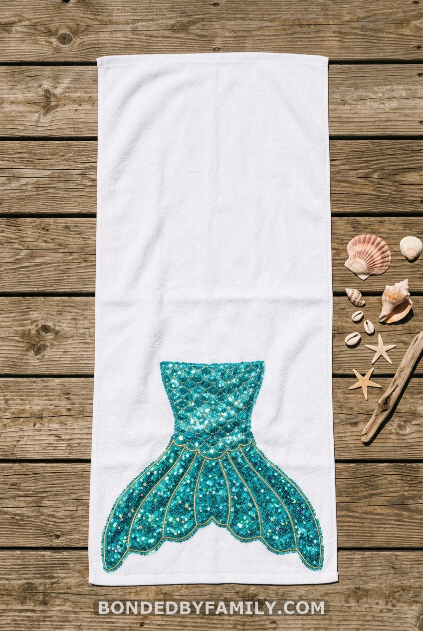 DIY Mermaid Tail Beach Towels
