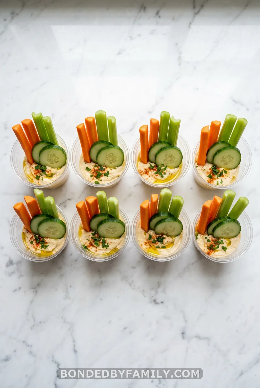 Veggie Cups with Hummus