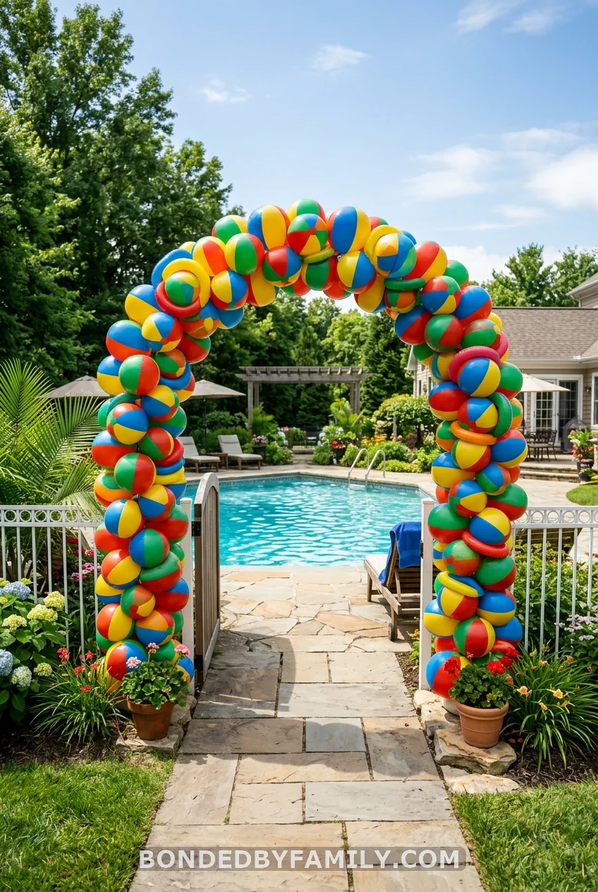 DIY Beach Ball Arch