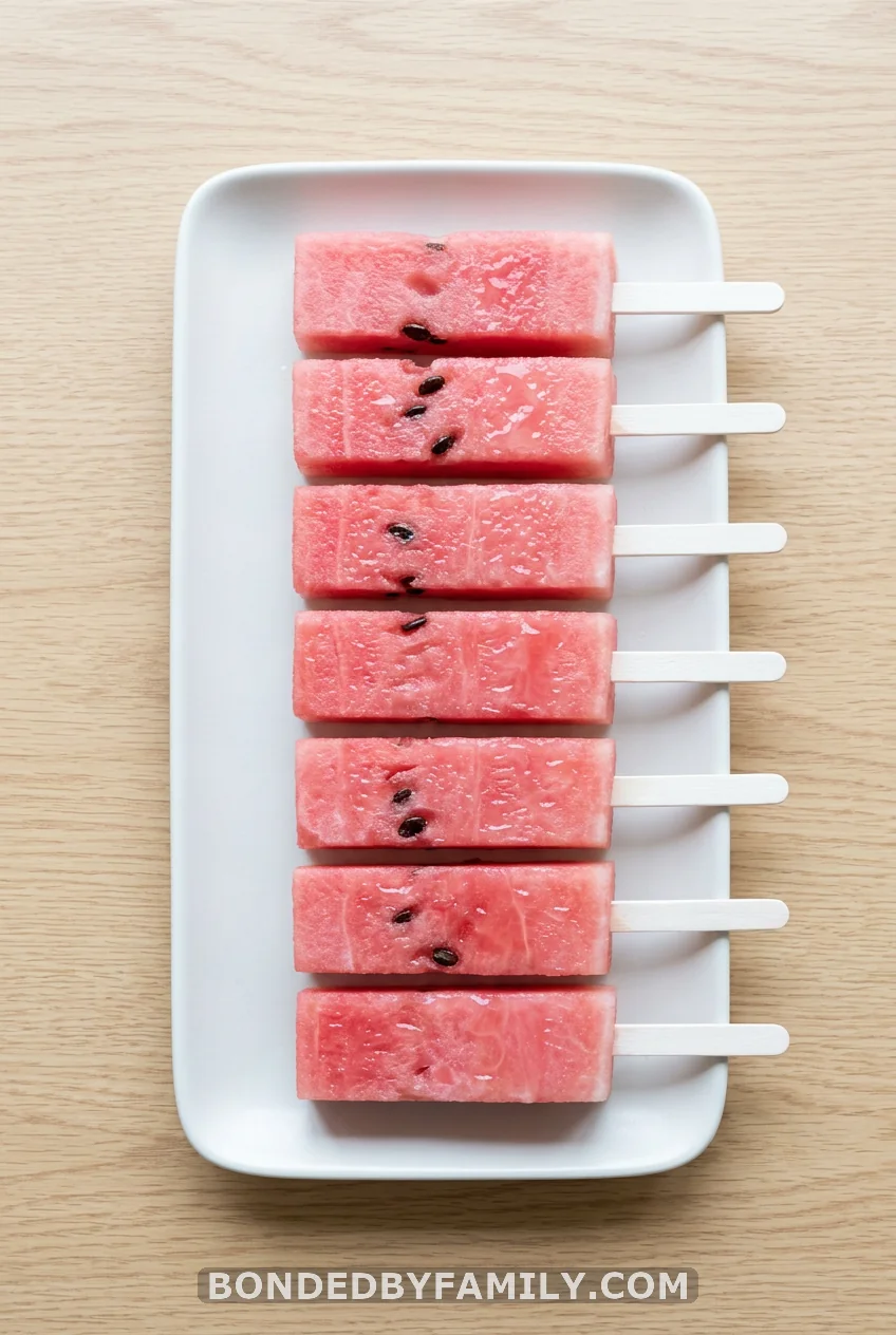 Watermelon Sticks on Popsicle Sticks
