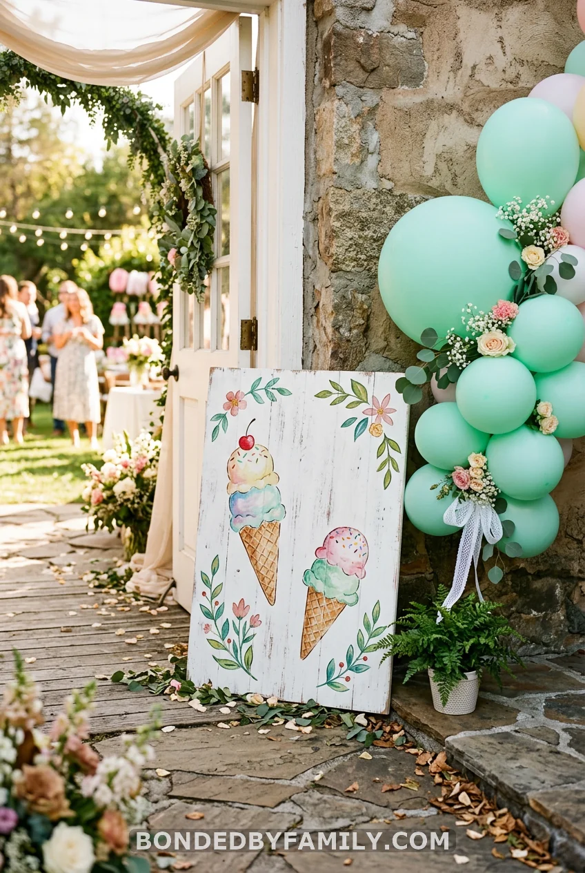 The Ice Cream Parlor Welcome Sign