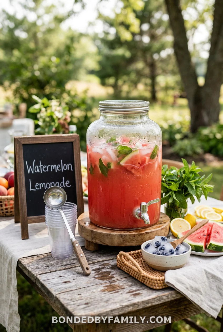 Watermelon Lemonade Mocktail Bar
