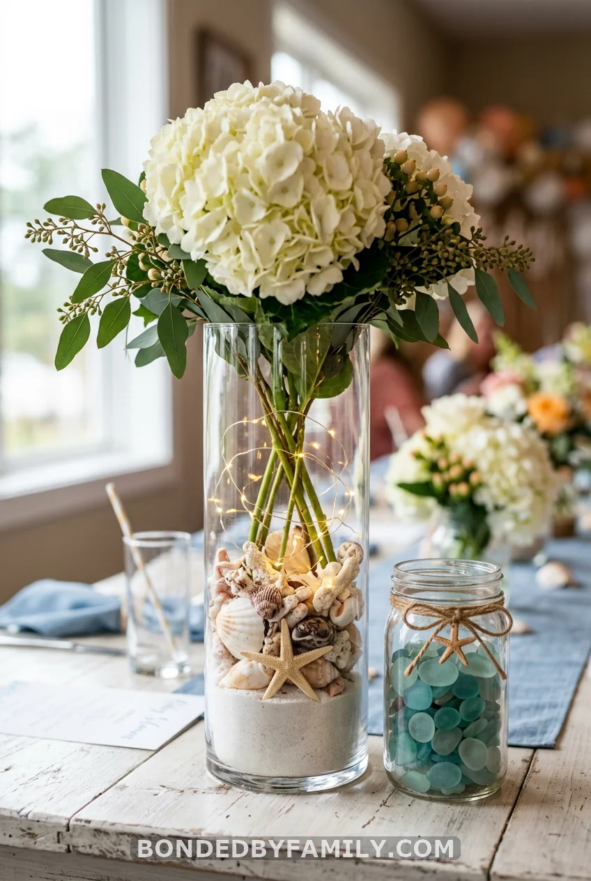 [Seashell Centerpieces](https://bondedbyfamily.com/baby-shower-centerpieces/) Under 40 Per Table