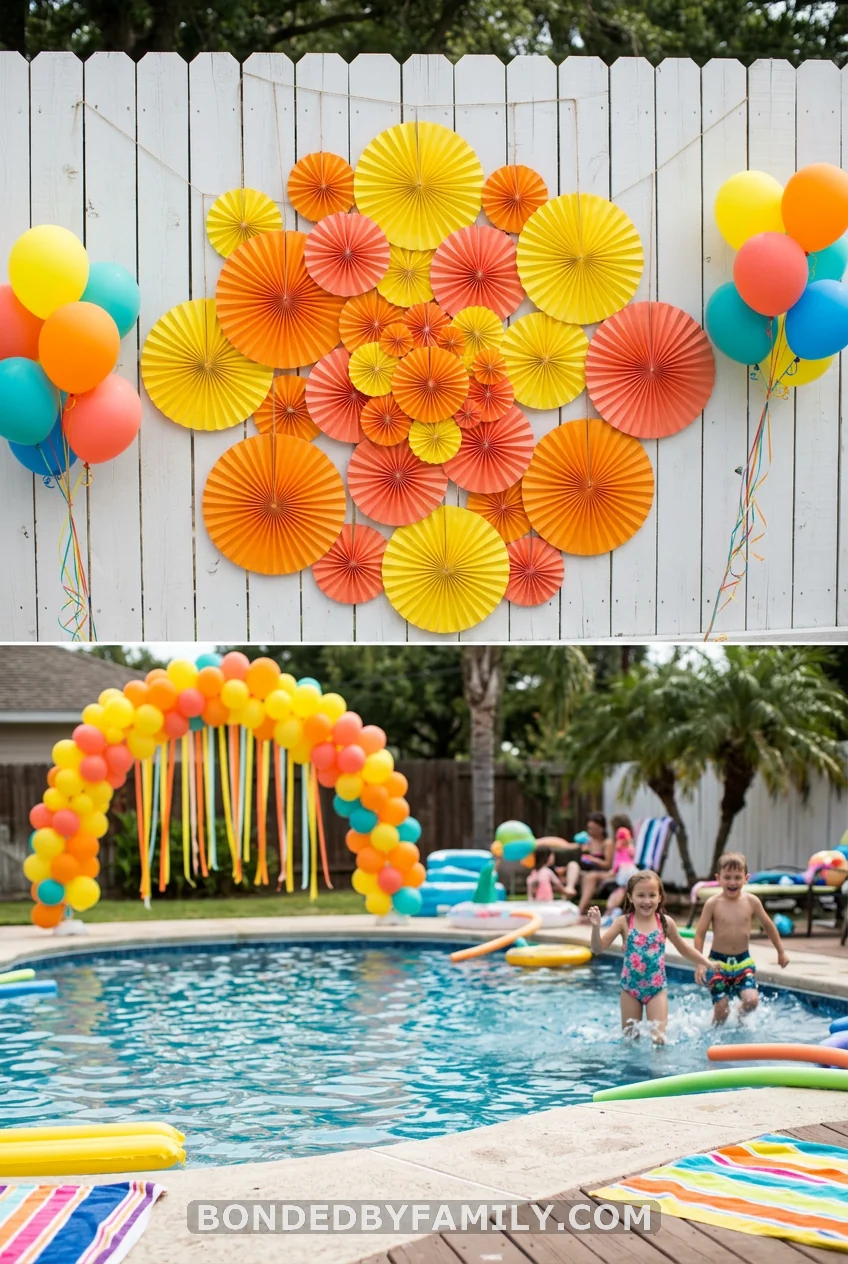 Sunshine Paper Fan Wall Display