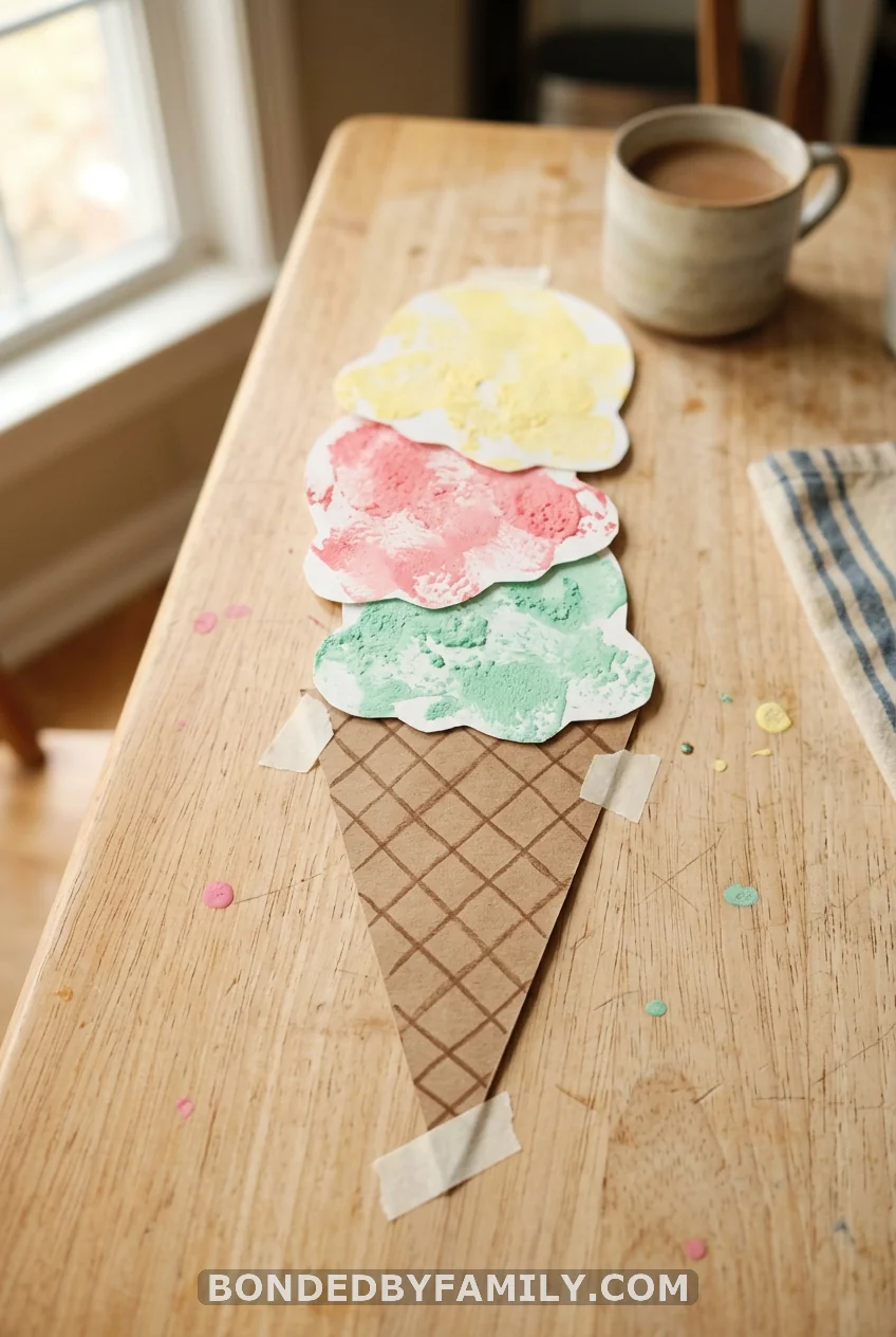 summer crafts for kids sponge ice cream image 1