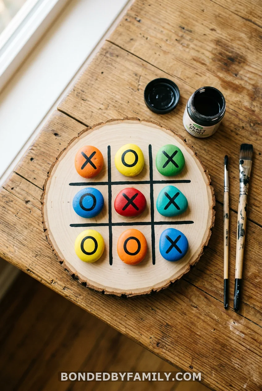 Painted Tic-Tac-Toe Rocks