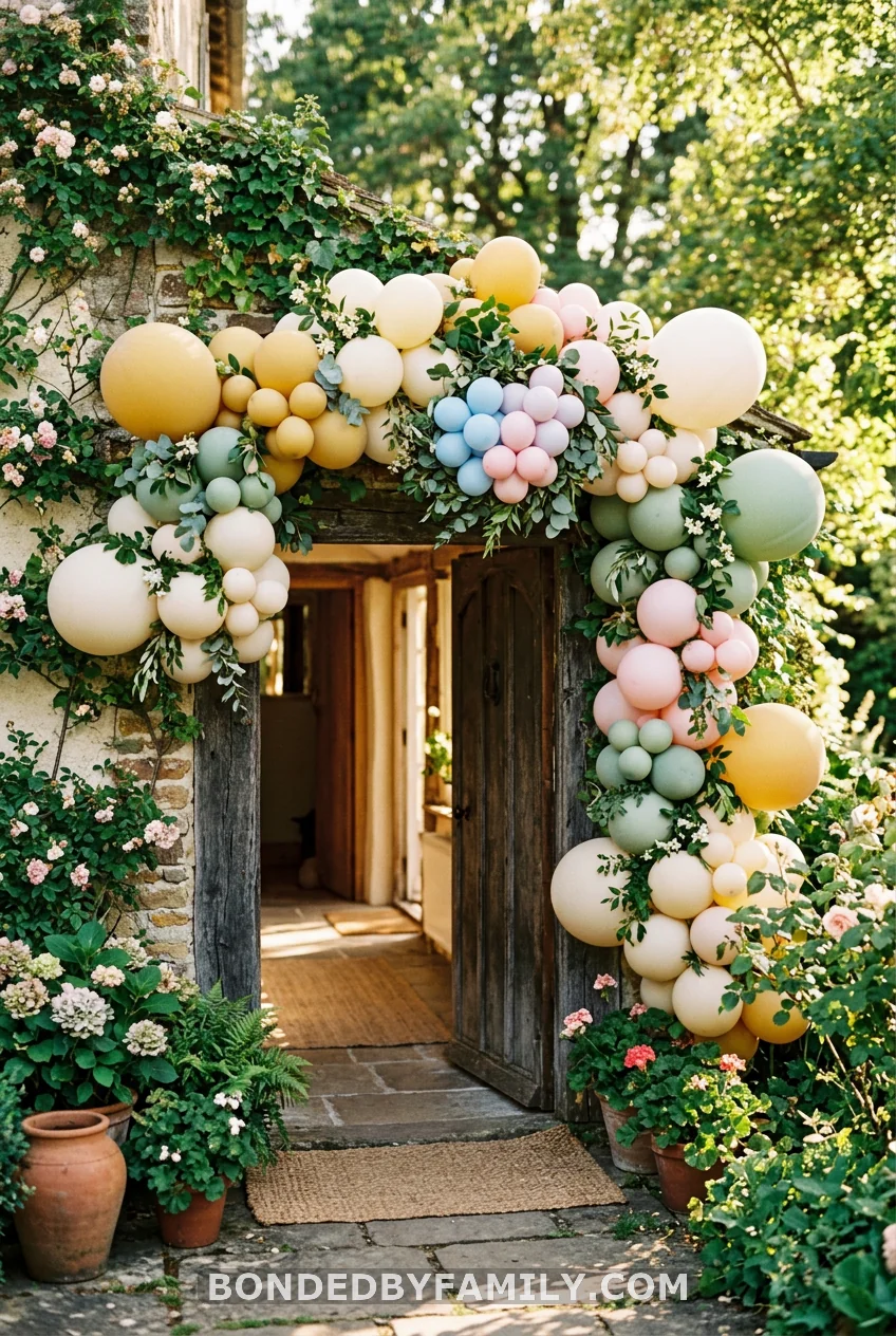 Pastel Balloon Arch with a Hidden Color Cluster