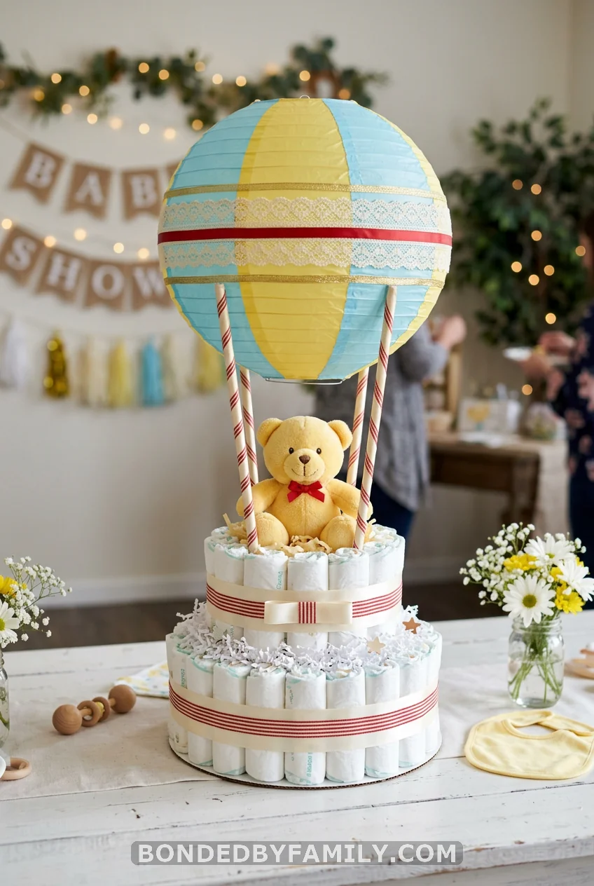 The Hot Air Balloon Diaper Cake