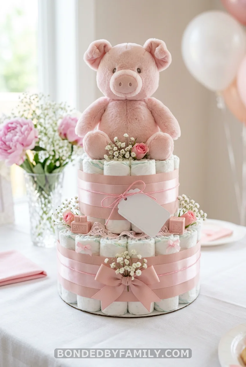 The Pink Piglet Cake for Baby Girls