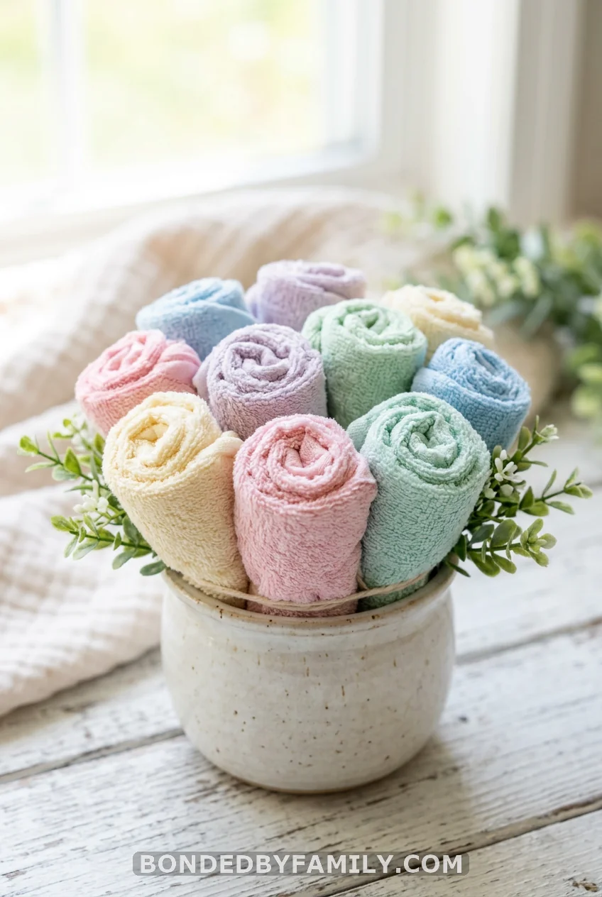 Washcloth Rosettes