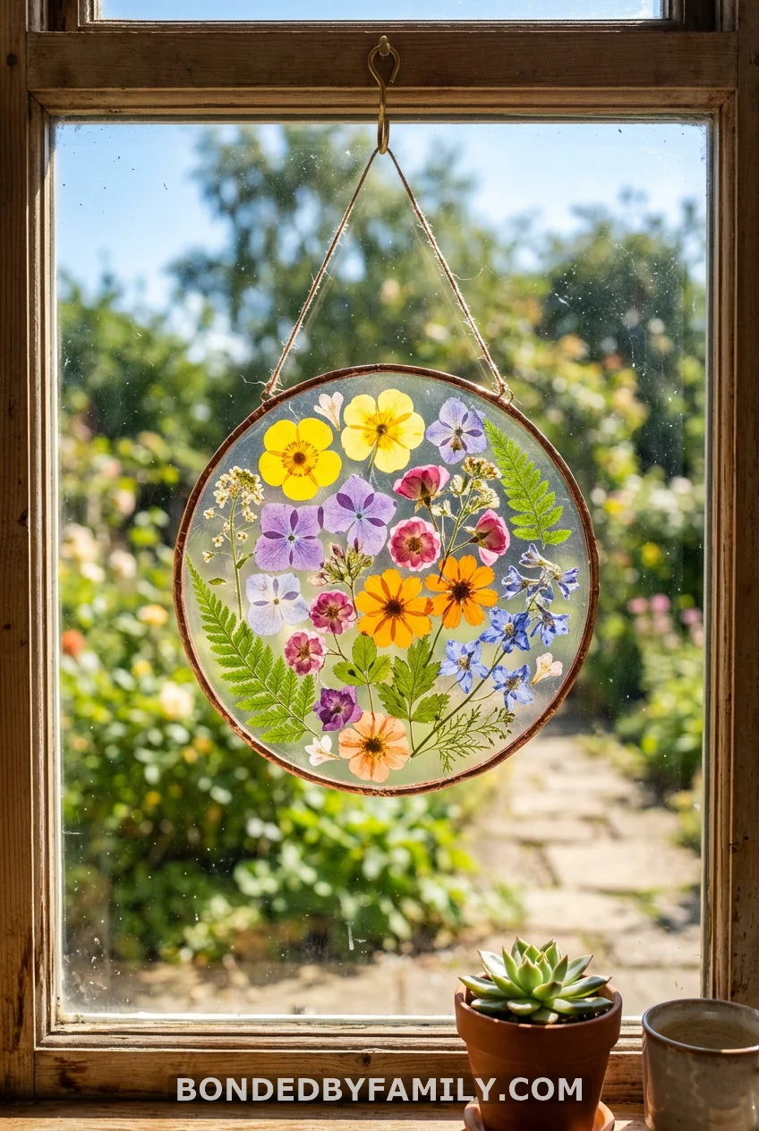 Pressed Flower Suncatchers