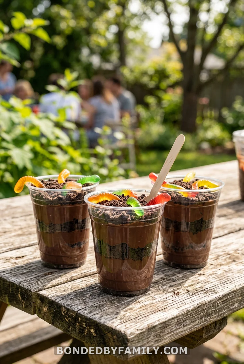 Dirt Cups With Gummy Worms