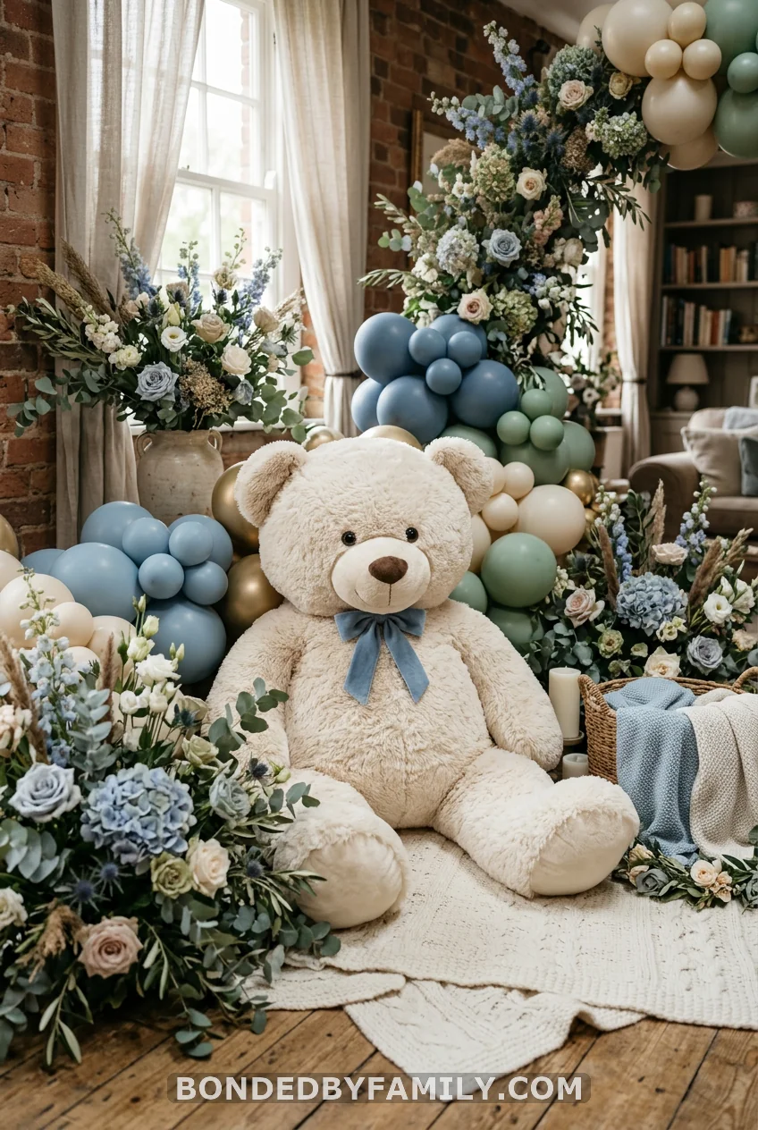 Teddy Bear Amid the Blooms