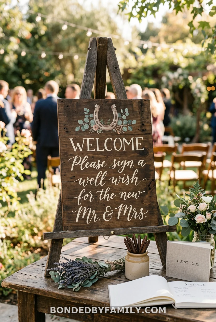 Horseshoe Guest Book Sign