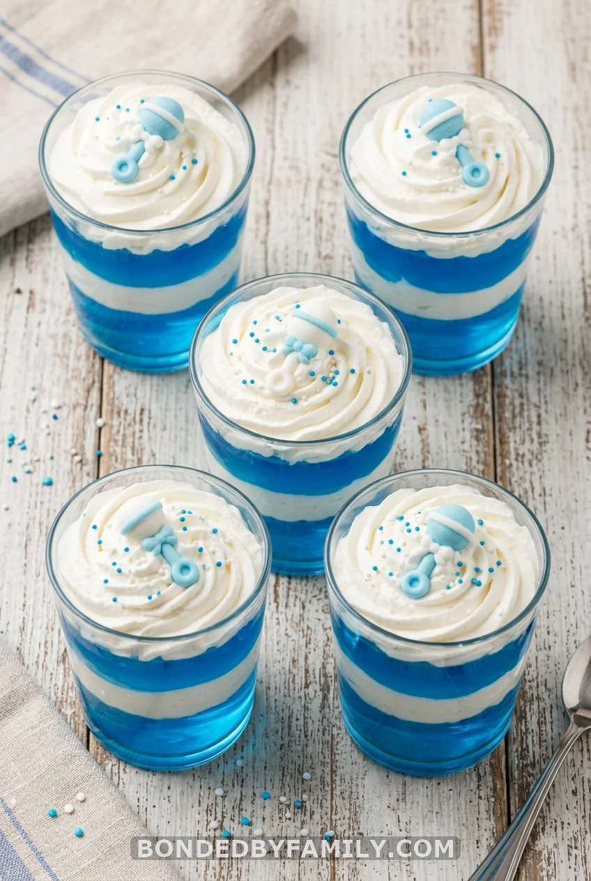 Blueberry Jello Cups With Whipped Layer