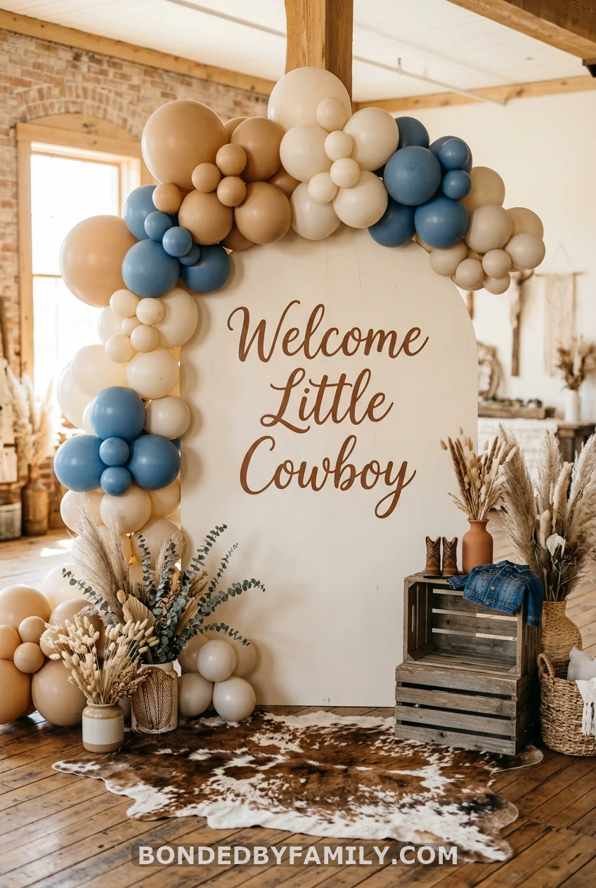 Little Cowboy Welcome Backdrop
