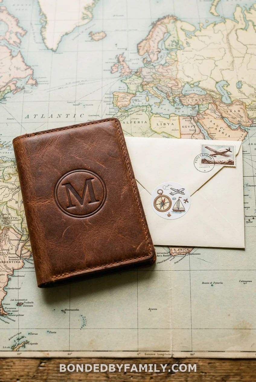 A Blank Passport Cover With a Travel Fund Envelope